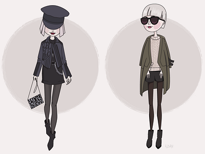 girls fashion girls illustration vector