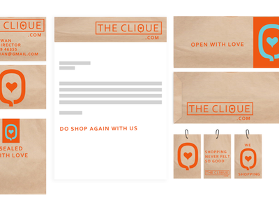 The Clique branding design fashion identity