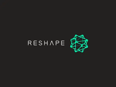 Reshape logo capsid font logo tundra voronoi