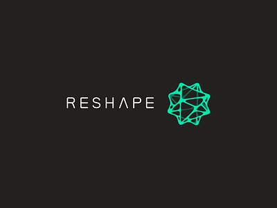 Reshape logo capsid font logo tundra voronoi