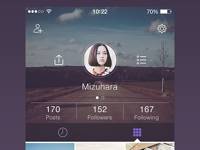 Final Profile app design flat graph ios7 iphone profile ui ux