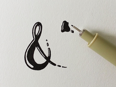 Inky Ampersand ampersand design hand lettering lettering logo