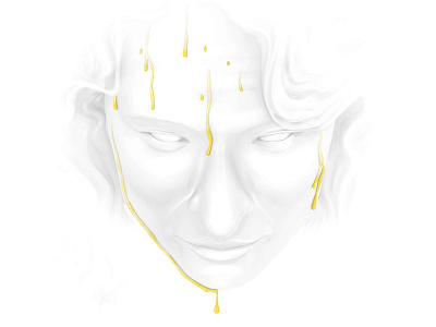 Sweat 3d art face monochromatic profile sweat