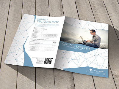 Grand Design Smart Technology Indesign Template brochure computer creative design flat modern print research technology template