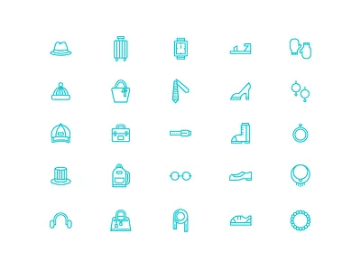 Accessory Icons accessories icon illustration