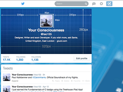 Twitter Profile Design design layout twitter