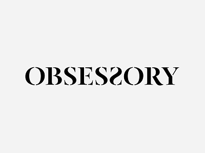 Obsessory word mark branding identity logo