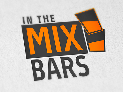 In the Mix Bars logo design bar design logo mixology orange