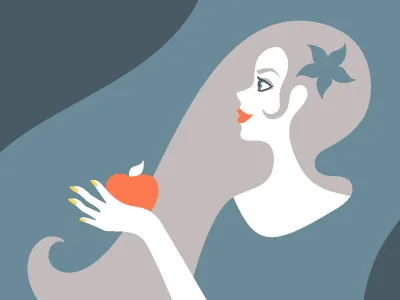 Float Studio — rejuvenation apple float floating girl harmony illustration minamalistic minimalism mystery pure style woman