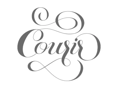 Courir courir lettering type typography