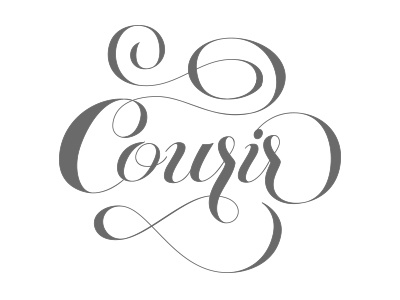 Courir courir lettering type typography