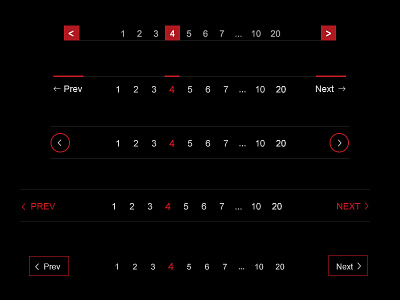 Pagination Explorations pagination ui user interface web