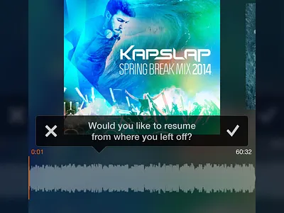 Resume Playback app ios iphone music resume soundcloud soundflake