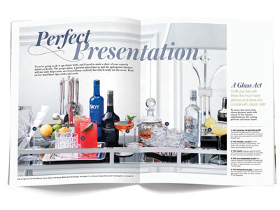 Classic Cocktails magazine - bar cart story bar cart cocktails drink editorial food magazine retro