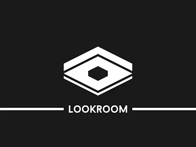LOOKROOM 3d branding concept eye flat logo look minimal room simple spatial