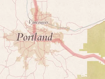 Pacific Northwest Roadtrip cartography city map portland roads texture town