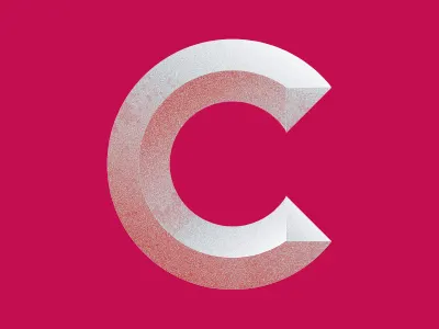 Chiseled c chiseled concrete custom letter texture