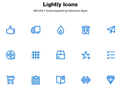Lightly Icons: 500 apple helvetica neue icon set icons ios ios 7 ios7 outline thin ultra light vector