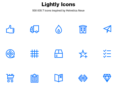 Lightly Icons: 500 apple helvetica neue icon set icons ios ios 7 ios7 outline thin ultra light vector