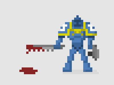 Ultramarines Space Marine blood gif marine pixel art space marine warhammer warhammer40000 wh40k