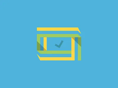 Ribbon Check blue certify check color green illustration ribbon yellow