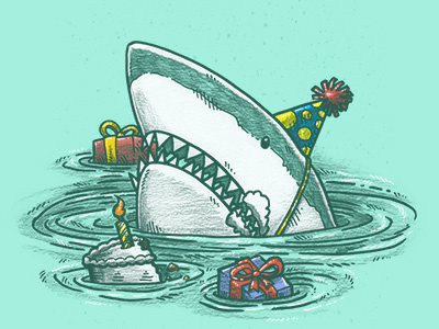 Happy Birthday Shark birthday cake happy lol party presents shark water