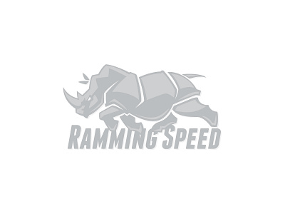 Ramming Speed logo ramming rhino running silhouette speed vector