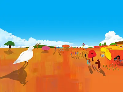 Autumn Light forest illustration park serenity