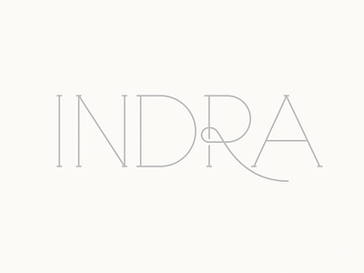 Logotype Indra fashion identity lettering logo logotype vector