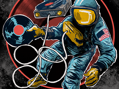 Record Store Day drawing gig poster illustration record store day space