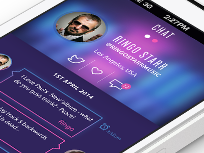 Paul McCartney 'New' inspired App UK app free free psd free theme freebie ios new psd ui