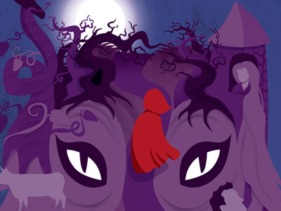 Into The Woods illustration opera sondheim vector