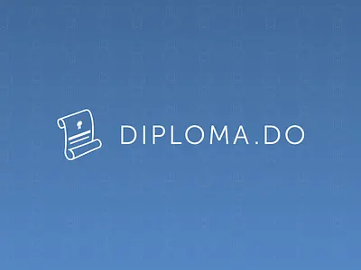 Diploma.do brand certificate diploma diplomado logo pattern