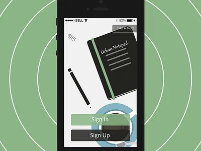 Urban Notepad - iOS App for creatives to journal 5 5s 7 app design designer flat ios iphone project ui ux