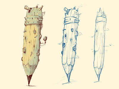 Pencil Explorer illustration pencil sketch