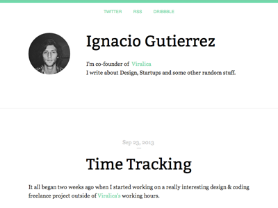 My Blog middleman minimalistic readability