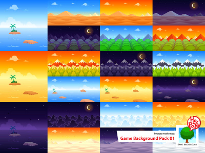 Game Background Pack 01 android background cartoon desert game ios mountain ocean pack side scrolling snow vector