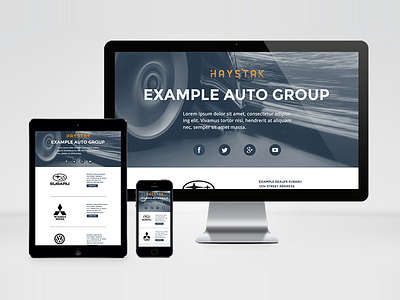 Auto Group Splash Page automotive car dealer cars minimal montserrat responsive splash page