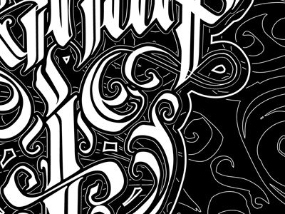 Typozine blade calligraphy design handwrite lettering screen printing typo typography vector wlk