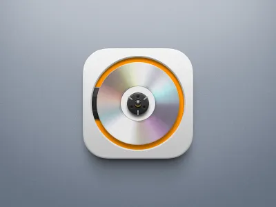 Music icon app cd icon ios 7 multicolor music orange player