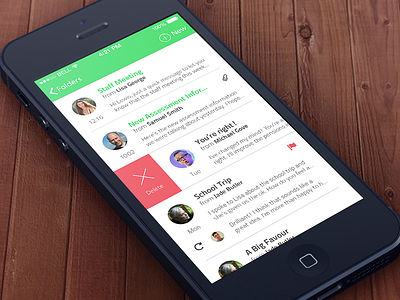 Email Application app application clean client education email iphone minimal mobile simple teacher teaching
