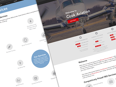 Cook Aviation avenir black blue flat gray icons red