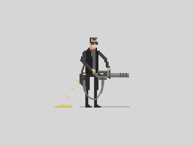 T-800 arnold gif gun pixel pixel art schwarzenegger t800 terminator