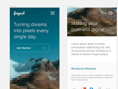 Mobile Farpast concept design farpast mobile sketch website
