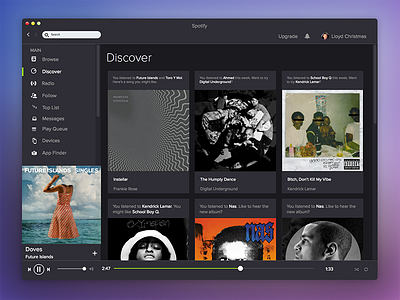 Sketch tryout - Spotify gray music purple sketch sketch 3 spotify ui