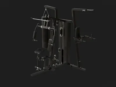 Multifunctional Gym Station – 3D Model 3d 3d animation 3d gym 3d realistic 3d render animation blender 3d cinema4d design fit fitness gym gym station healthtech illustration motion graphics multifunctional station realistic render sport weightlifting