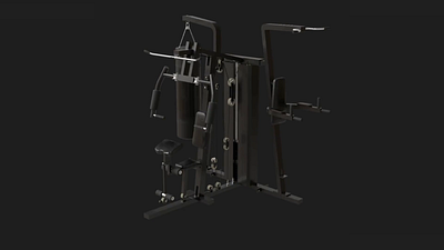 Multifunctional Gym Station – 3D Model 3d 3d animation 3d gym 3d realistic 3d render animation blender 3d cinema4d design fit fitness gym gym station healthtech illustration motion graphics multifunctional station realistic render sport weightlifting