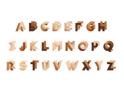 fleshy alphabet creepy type