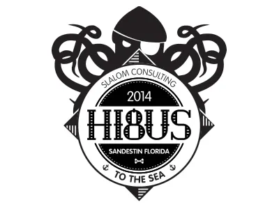 Logo for company retreat event kraken logo pirate