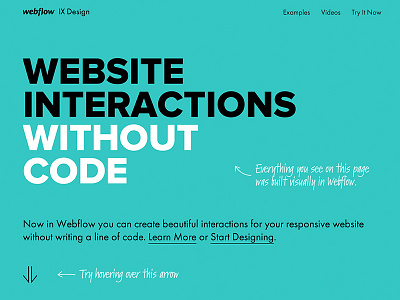 Javascript, CSS Interactions With Zero Coding animations code css interactions javascript web design website builder